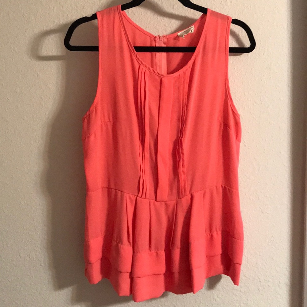 Tank from Urban outfitters; Coral peplum tank top